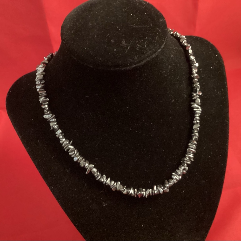 Black beaded necklace